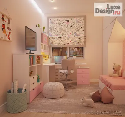 Дизайн интерьера детской - Детская комната в розовых тонах