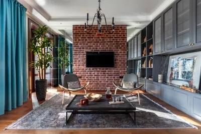 Гостиные в стиле лофт – 135 лучших фото-идей дизайна интерьера зала | Houzz  Россия