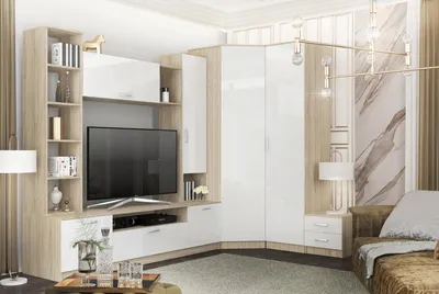 Угловые стенки в гостиную: модульные, корпусные и другие варианты в дизайне  комнаты