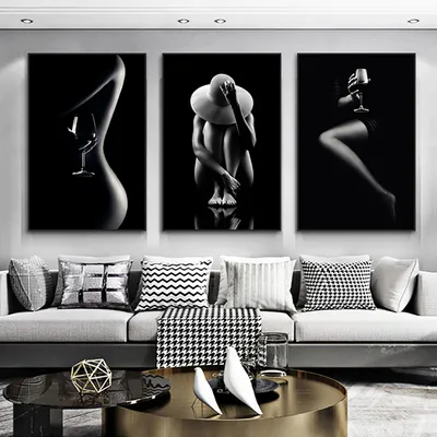 Черно-белая сексуальная женщина боди-арт Холст Картина обнаженные  фотографии печать на стене плакаты современная спальня гостиная  декоративные картины - купить по выгодной цене | AliExpress