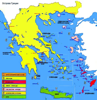 Острова Греции на карте Мира — ТурСоветы.ру 2022