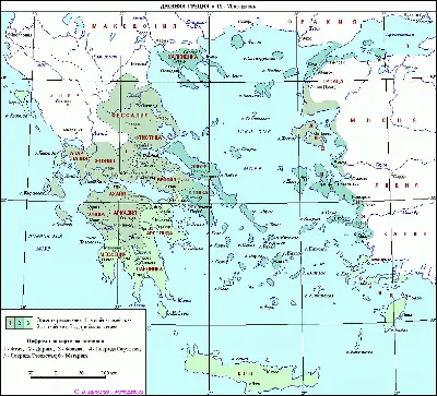 Географические карты стран мира » Карта Древней Греции IX-VI вв. до н.э.