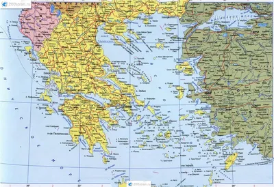 Карта Греции на русском языке | Map of Greece in Russian