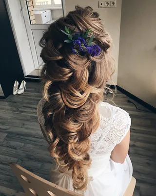 Свадебная прическа на длинные волосы - Греческая коса. Wedding hairstyle  for long hair | Elegant wedding hair, Wedding hair and makeup, Hairstyle