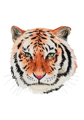 Карнавальная бумажная маска тигра