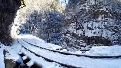 Гуамское ущелье зимой - YouTube