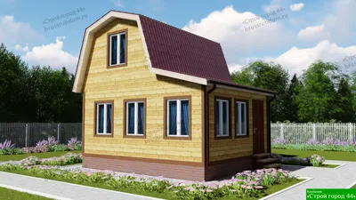 Проект №80 Компактный дачный дом с верандой 5×6 м
