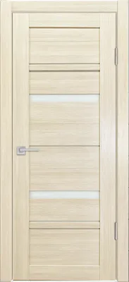 Дверь межкомнатная из экошпона ЛУ-01 цвет капучино остекленная
