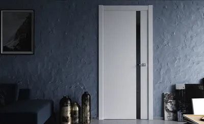 Белые двери с черным стеклом - 28 фото