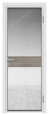 Межкомнатная дверь AG-6 профиль белый матовый стекло закаленное 6 мм