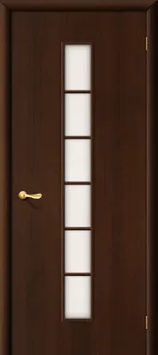 Межкомнатная дверь Лесенка остекленная цвет венге.