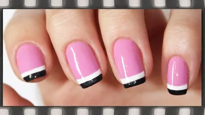Двойной френч. Красивый маникюр | Nail art: Double Color French Manicure -  YouTube