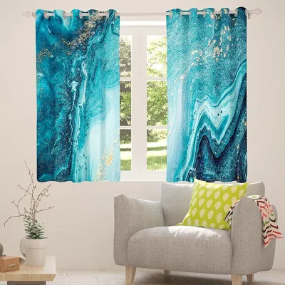 Декоративные затемняющие шторы для гостиной, роскошные двойные мраморные  занавески синего цвета для спальни, гостиной - купить по выгодной цене |  AliExpress