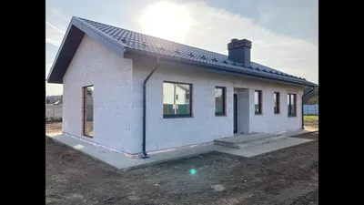 Одноэтажный дом с двускатной крышей из ГАЗОБЕТОНА / САМАЯ удобная  планировка / Обзор дома / Cottage - YouTube
