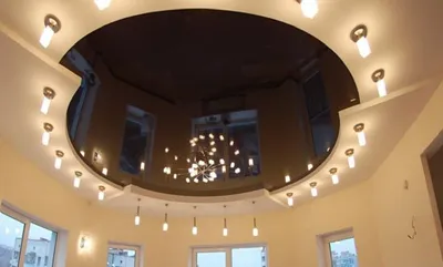 Двухуровневый потолок из гипсокартона с подсветкой (23 фото, видео)