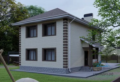 Проект двухэтажного кирпичного дома - 05-72 🏠 | СтройДизайн