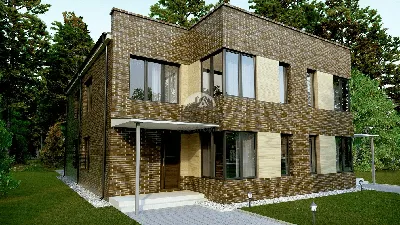 Проект двухэтажного дома из кирпича - V10-86