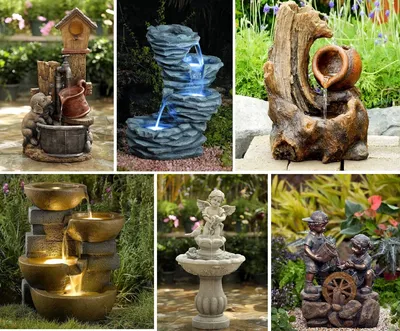 Декоративные фонтаны для сада фото