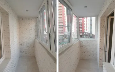 3 примера отделки лоджии декоративным камнем | Премиум Балкон - замена  остекления | Дзен
