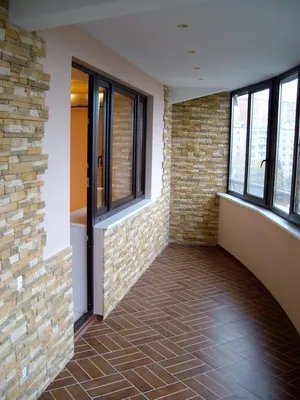 Отделка балкона: декоративный камень, МДФ панели и другие материалы в  обшивке, фото