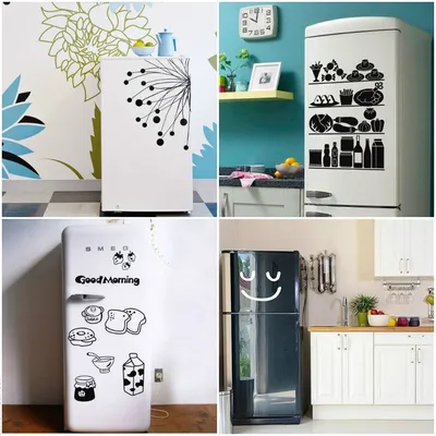Декор холодильника +70 фото идей дизайна своими руками | Дизайн росписи  стен, Идеи домашнего декора, Интерьер
