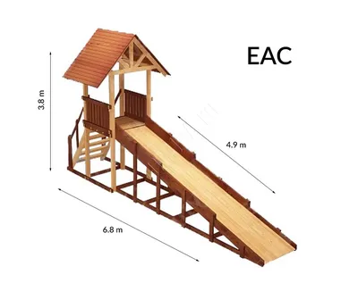 Зимняя деревянная горка Зима-5 (скат 4.9 м) в Москве: купить в  интернет-магазине Торуда
