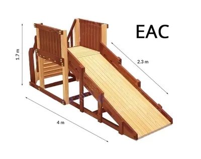 Зимняя деревянная горка Зима-1 (скат 2.3 м). Купить в интернет-магазине  «Шведские стенки» в Перми