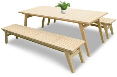Комплект дачной мебели \"на 8 человек\" (2 метра). Стол, 2 лавки — купить в  интернет-магазине по низкой цене на Яндекс Маркете