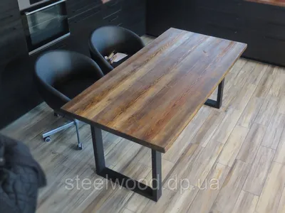 Стол деревянный в стиле лофт на металлических ножках: в Днепре от  производителя компании \"SteelWood\"