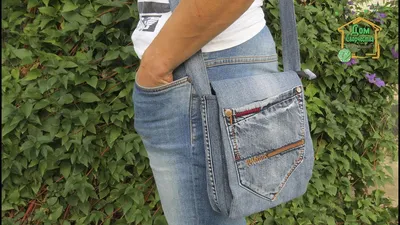 How to sew a bag with your own hands from old jeans / sew a bag over your  shoulder - YouTube