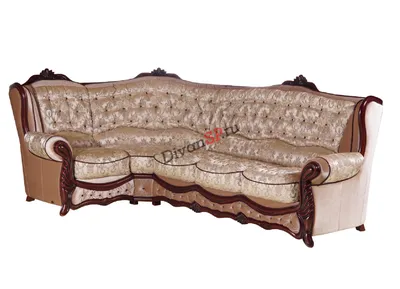 Купить итальянский угловой диван-кровать с деревянным декором