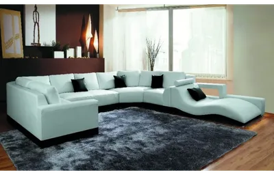 Большие угловые диваны для гостиной - 69 фото