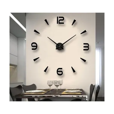 3D часы настенные самоклеящиеся, наклейка на стену DIY CLOCK без цифр: 260  грн. - Прочие товары для дома Киев на Olx