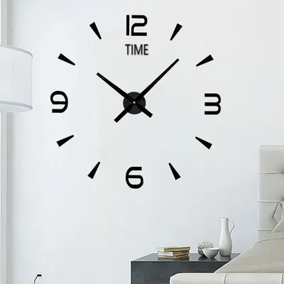 Купить Домашний декор, настенные часы, роскошные 3D настенные часы «сделай  сам», современный дизайн, зеркальные настенные наклейки, часы | Joom