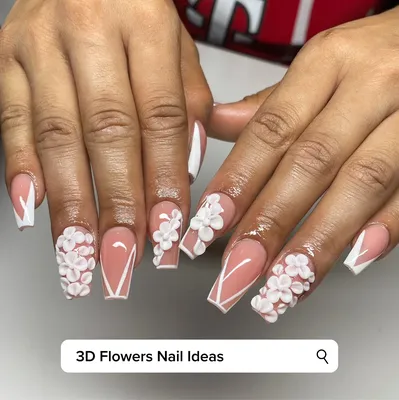 Set 2 Pairs (4 Pieces) Handmade Acrylic 3D Nails Flower – Scarlett Nail  Supplies