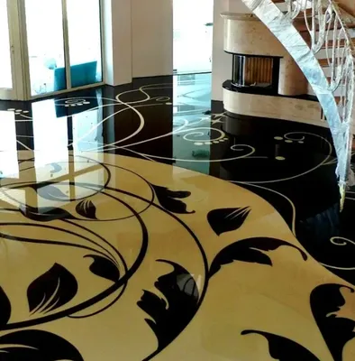 Фото: наливные полы 3d в квартирах. Образцы наливного пола - прозрачный пол,  наливной пол с рисунком