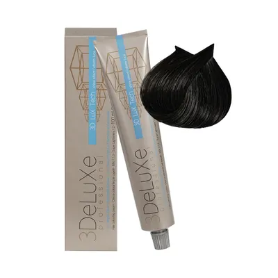 3Deluxe Professional Крем-краска для волос, 3.0 темно-каштановый, 100 мл