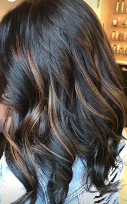 Dark brunette with caramel highlights | Hair highlights, Brunette hair, Hair