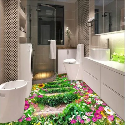3D полы в ванной комнате. | Елена Лонгрид | Дзен