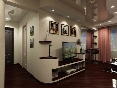 Дизайн проходной гостиной в хрущевке - 53 фото