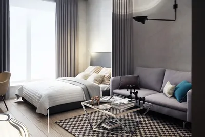 Спальня-гостиная 19-20 кв. м (70 фото): дизайн, зонирование прямоугольной и  квадратной комнат, интерьер и планировка
