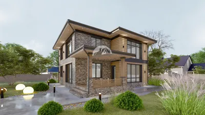 Проект двухэтажного жилого дома