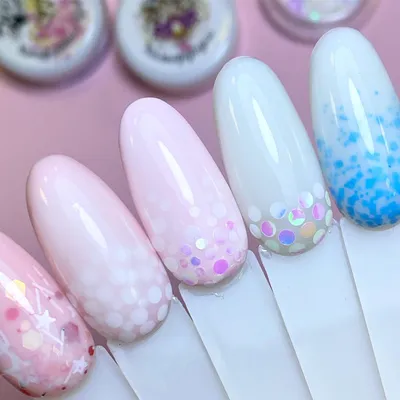 Камифубуки 2 мм белые перламутровые с розовым, Zoo Nail Art 1289 1 г