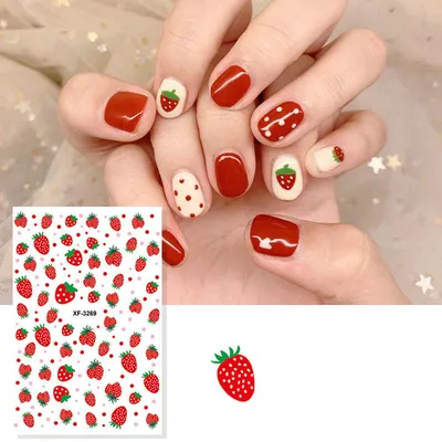 Горячая клубника DIY Украшения для ногтей Nail Art Наклейки Nail Art  Supplies 3D Фрукты Самоклеящийся купить недорого — выгодные цены,  бесплатная доставка, реальные отзывы с фото — Joom