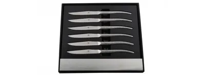 Купить Набор из 6 столовых ножей, Forge de Laguiole, дизайн Jean-Michel  WILMOTTE T6 W IN FL BLACK в интернет магазине бокалов для вина и посуды  DP-store.ru
