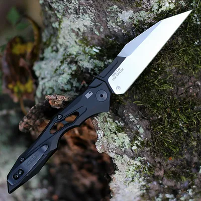 Карманные складные ножи kanwrth K1023A2, дизайн ножей из овчины 3,3 дюйма,  черное лезвие S35VN, титановая ручка, складной нож для повседневного  использования | АлиЭкспресс