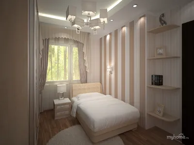Дизайн узкой спальни хрущевки » Картинки и фотографии дизайна квартир,  домов, коттеджей