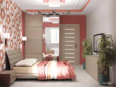 Интерьер маленькой спальни в хрущевке фото » Дизайн 2021 года - новые идеи  и примеры работ