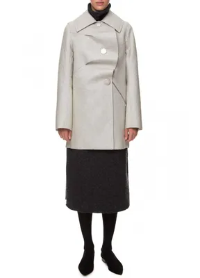 Шерстяное пальто с полиуретановым покрытием от бренда Przhonskaya, купить в  шоуруме в Киеве от украинского дизайнера Елены Пржонской