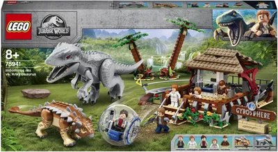 Конструктор LEGO Jurassic World Индоминус-рекс против анкилозавра 75941,  537 шт. - 1a.lt